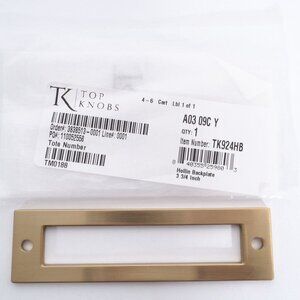 Hollin 3/4" Backplate Satin Brass By Top Knobs